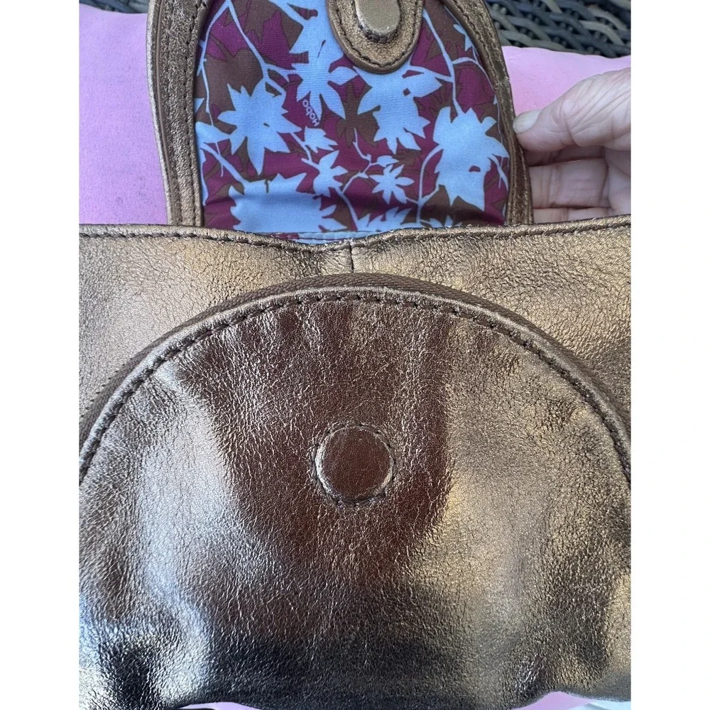 Hobo International‎ Metallic Bronze Leather Crossbody Bag Small
